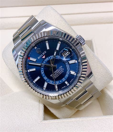 rolex sky dweller blue.